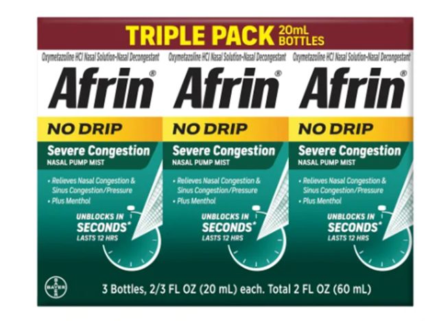 Afrin No Drip Severe Congestion 12 Hour Nasal Pump Mist