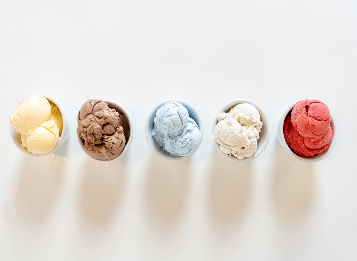Ice cream, cups, flavors, groceries