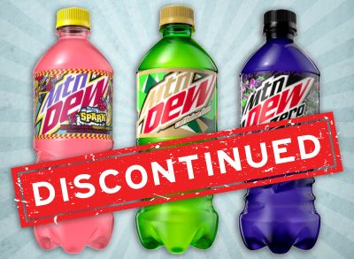 Discontinued Pepsi and Mountain Dew