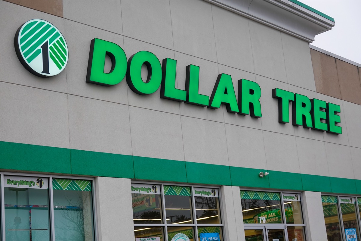 Voorhees, New Jersey - December, 2020: The exterior entrance of a Dollar Tree Store. They sell items for $1 or less
