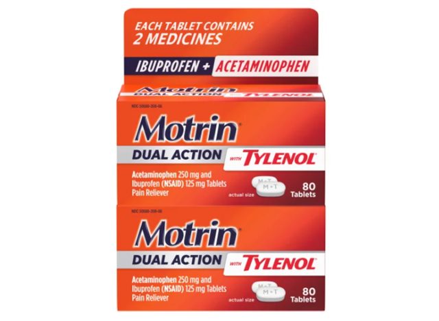 Motrin Dual Action Pain Reliever with Tylenol, Ibuprofen 125 mg & Acetaminophen 250 mg, 160 Caplets