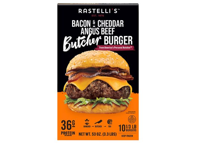 Rastelli's Bacon & Cheddar Angus Beef Butcher Burgers