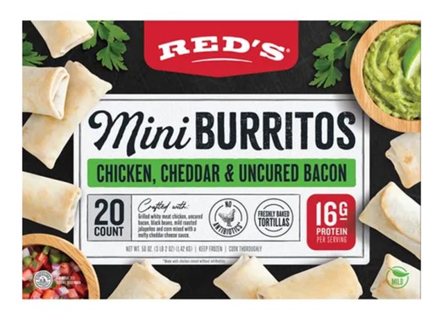 Red's Mini Burritos Chicken, Cheddar, Bacon
