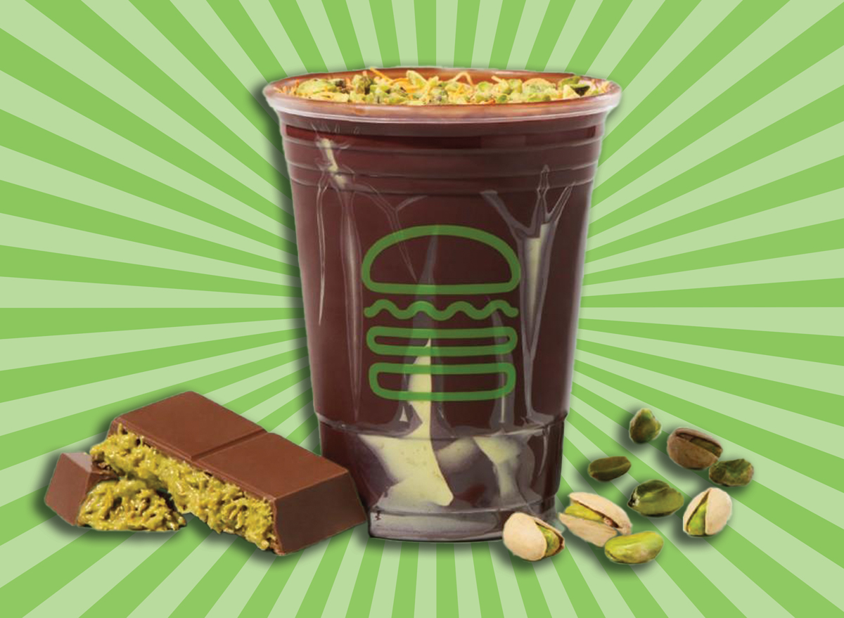 Shake shack dubai chocolate pistachio shake