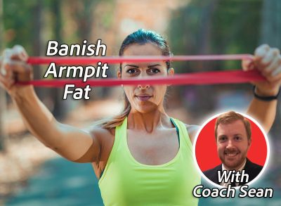 Woman Exercising with Resistance Band Outdoors. 6 Resistance Band Workouts To Shrink Your ‘Armpit Pooch’ for Women Over 40. Cover