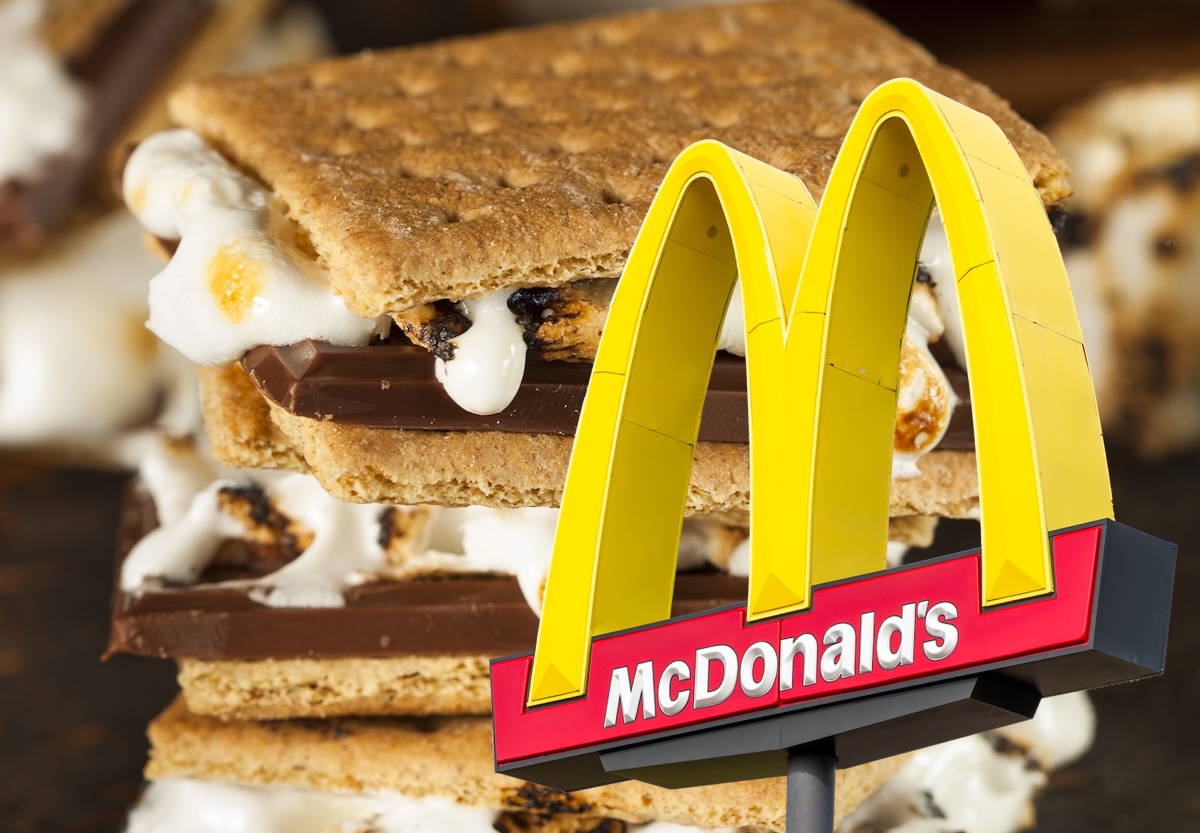 McDonald’s, McFlurry, ,S’more,With,Chocolate,And,Marshmallow,On,A,Graham,Cracker