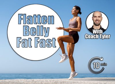 High Knees Workout by the Seaside. I’m a Coach, and These Are the 5 Exercises I Recommend for Belly Fat After 45. Cover