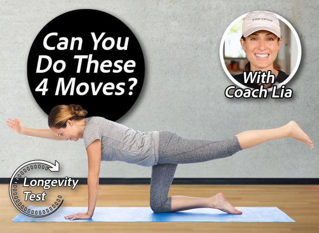 woman making yoga in balancing table pose on mat. If You Can Perform These 4 Functional Moves, Your Body’s Built to Last. Cover