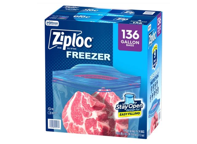 Ziploc Seal Top Freezer Bag, Gallon, 136-count