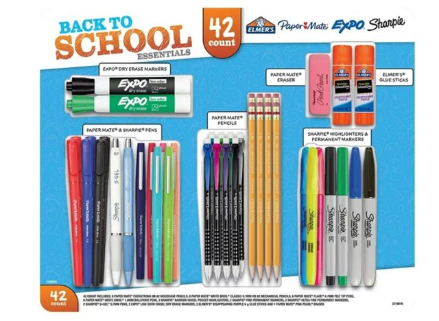 Back To School Essentials 42-Piece School Supply List Value Pack