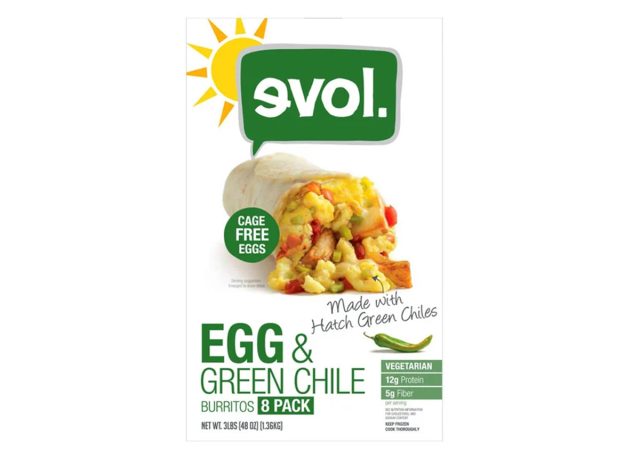 Evol Cage Free Egg & Green Chile Burritos