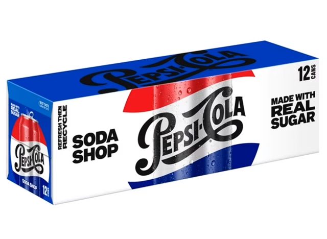 Pepsi Made with Real Sugar Cola 12 fl oz, 12 pack Cans