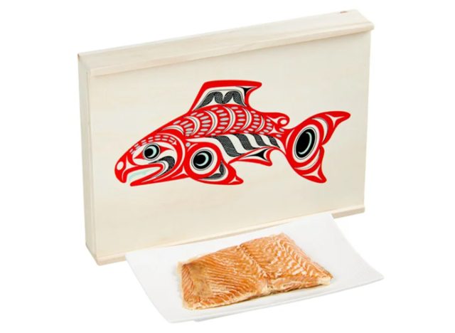 SeaBear Smoked Sockeye Salmon Wood Gift Box