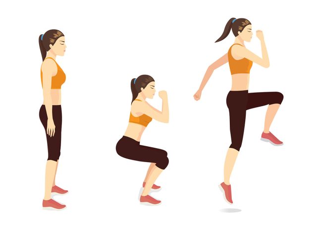 Squat knee drive. 1279211020. 2093472073
