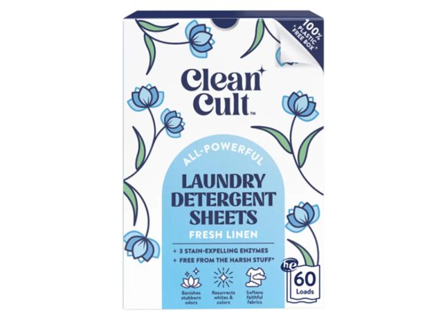 Cleancult Laundry Detergent Sheets, Fresh Linen, 180 Loads