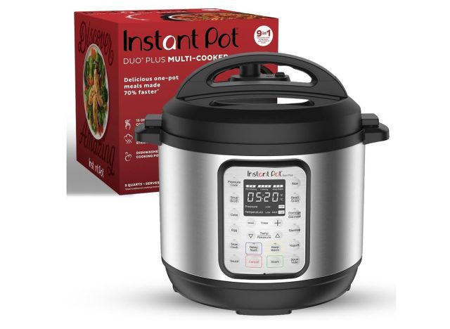 Instant Pot Duo Plus 9-in-1 Multicooker, Pressure Cooker, Slow Cook, Rice Maker, Steamer, Sauté, Yogurt, Warmer & Sterilizer