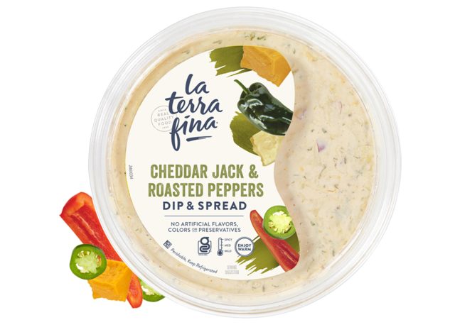 La Terra Fina Cheddar Jack & Roasted Peppers Dip