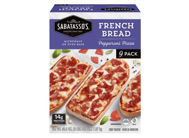 Sabatasso's French Bread, Pepperoni Pizza, 9-count