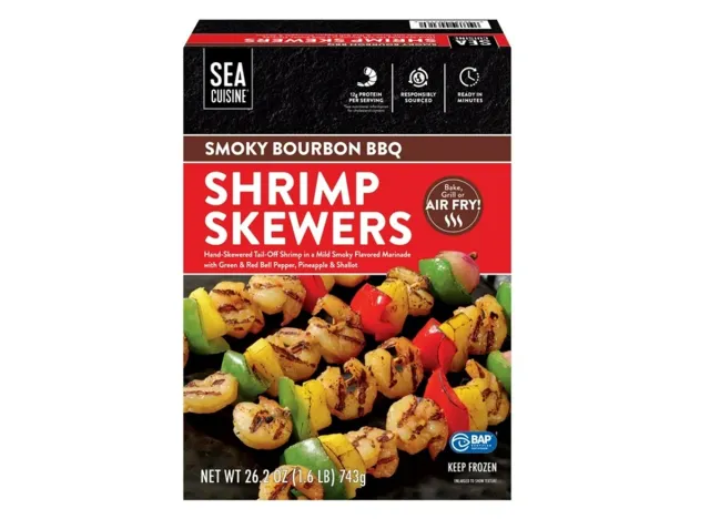 Sea Cuisine Farm Raised Smoky Bourbon BBQ Shrimp Skewers