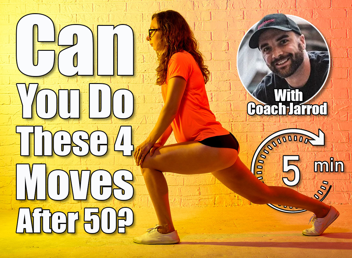 Young athletic woman doing lunges on a yellow background. Active lifestyle, fitness.If You Can Do These 4 Moves After 50, Your Strength Is Elite. cover