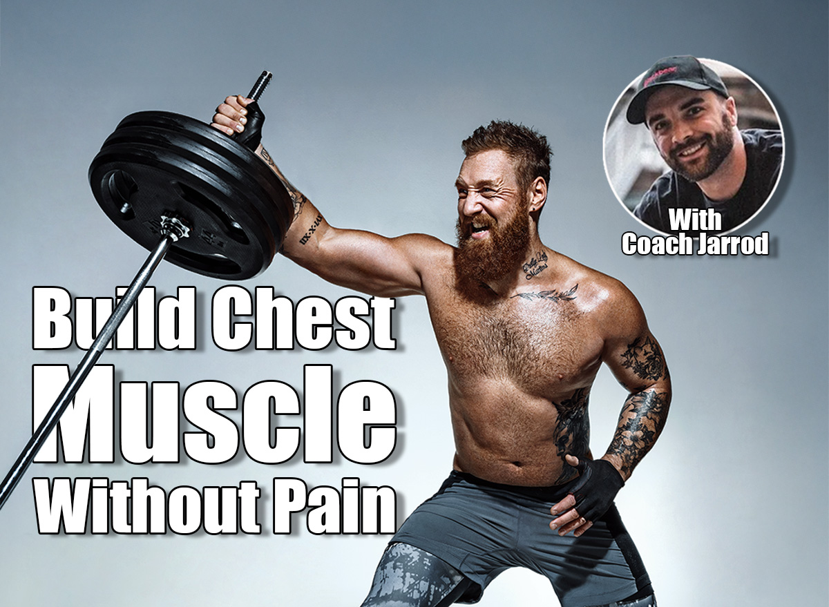 Strong man does landmine exercises, workout with barbell. Photo of sporty man on grey background. Strength and motivation. If You're Still Doing Push-Ups to Build Chest After 50, You're Doing It Wrong. Cover
