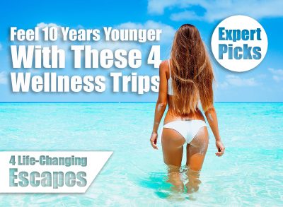 travel vacation wallpaper - Beautiful young pretty blonde girl in white bikini with white sand on her perfect sport sexy body relax in sea of white sand paradise tropical beach at sunny day. 4 Trips That Make You Feel 10 Years Younger After 40. Cover