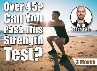 Young sporty man squatting or exercising on the beach during sunset. Athletic man doing fitness workout or training outdoors. Sports and healthy lifestyle. If You Can Complete This 3-Move Test at 45, Your Body Moves Like Someone 20 Years Younger. Cover