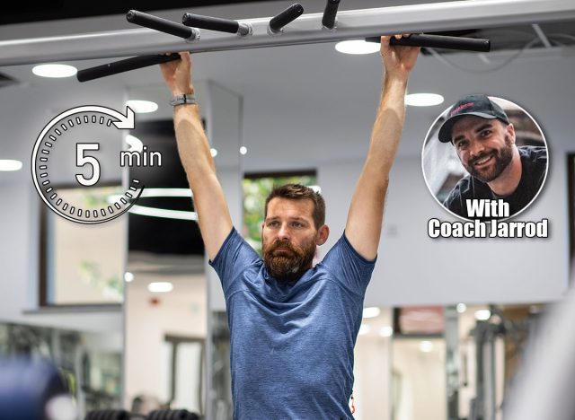 fit young man in sportswear trainings in a gym healthy active lifestyle. If You Can Pass These 3 Strength Tests After 60, You're Stronger Than 90% of Your Peers. cover