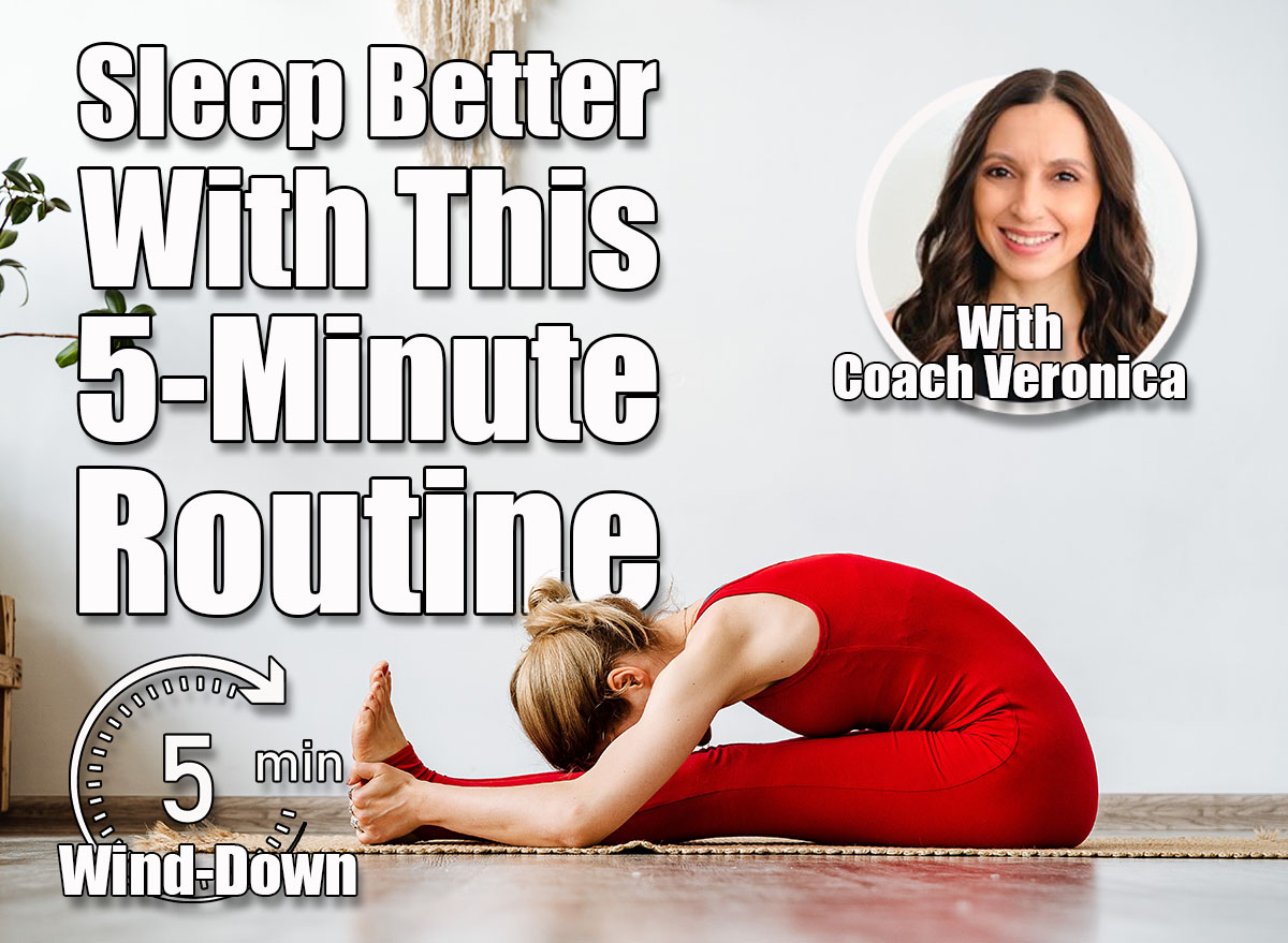 Lady in a red tracksuit performs yoga exercises.girl lies in a deep crease.Paschimottanasana.Tilt to the legs sitting. Complete relaxation,Yoga for mind and body.High quality photo. If You Can Do This 5-Minute Bedtime Routine at 40+, You'll Sleep Better Than Most. Cover