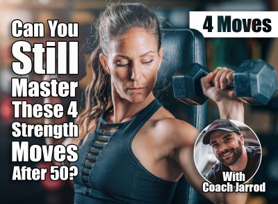 Female Athlete Exercising with Dumbbells in the Gym. Strength Training. If You Can Do These 4 Moves, You're Stronger Than Most People Over 50. Cover