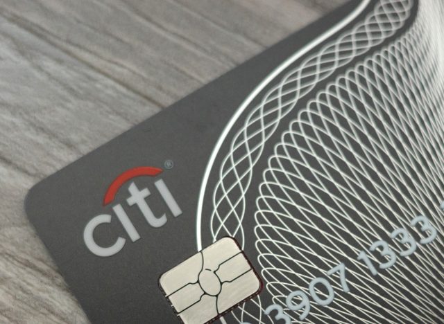 Image of Citi Costco Visa credit card for buying groceries at warehouse club and gasoline at station.