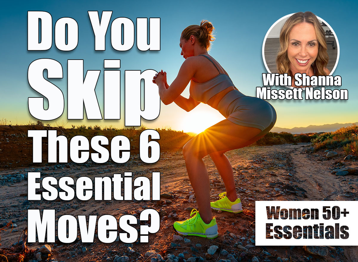 Young slim fitness woman doing squats outdoors on sunset light. The 6 Exercises Every Woman Over 50 Needs to Do (But Most Are Skipping). Cover