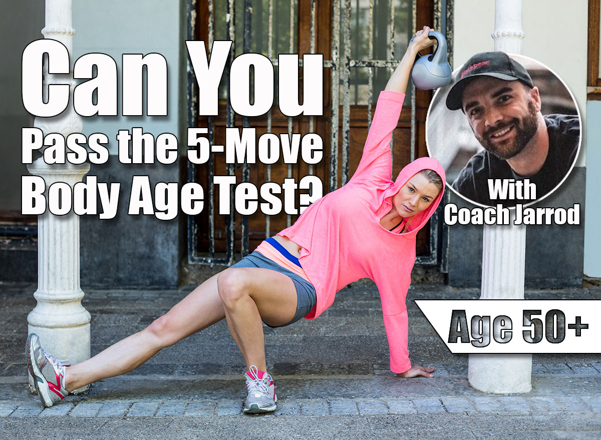 A pretty woman in a pink outfit with a weight on a sunny day. If You Can Do These 5 Moves, Your Body Is Years Younger. Cover