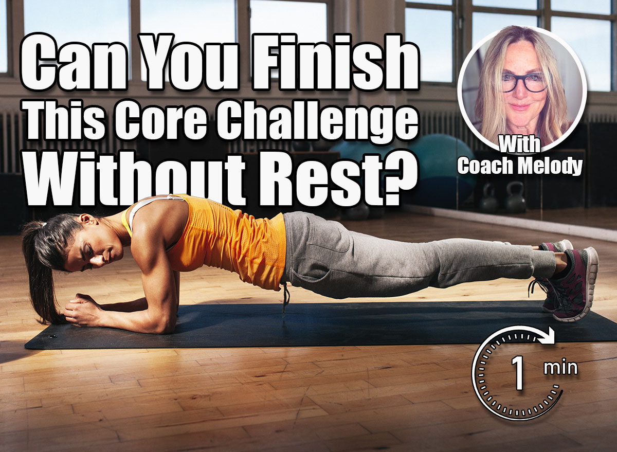 Young muscular woman doing core exercise on fitness mat in the gym. Fit female doing press-ups during the training in the health club. If You Can Do This Combo Without Rest, Your Core Is Decades Younger. Cover