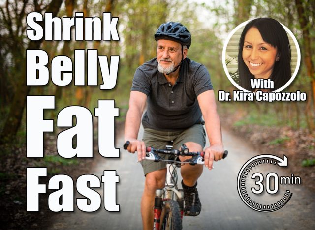 Senior man on his mountain bike outdoors (shallow DOF; color toned image) 6 Low-Impact Belly Fat Workouts Perfect for Men Over 50. cover