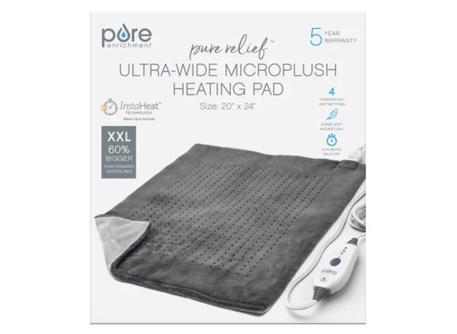 PureRelief Ultra-Wide Microplush Heating Pad