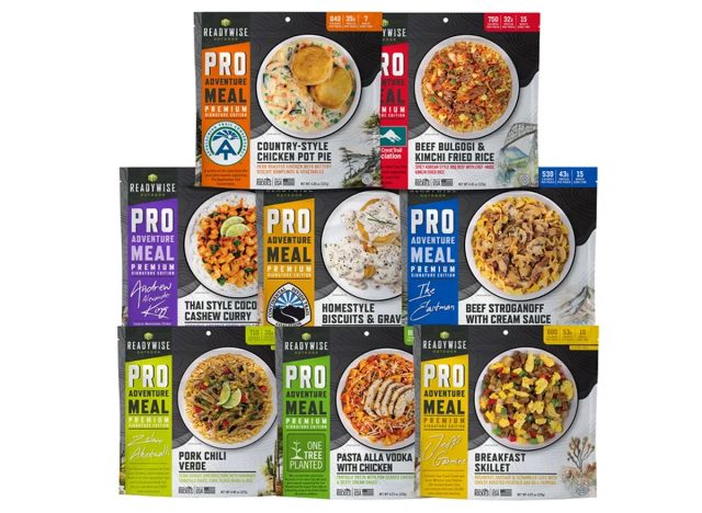 ReadyWise Outdoor Pro Meal Sampler Pack - 8 Premium Camping Meals