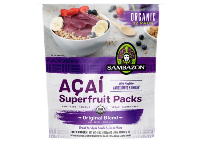 Sambazon organic acai superfruit smoothie pack