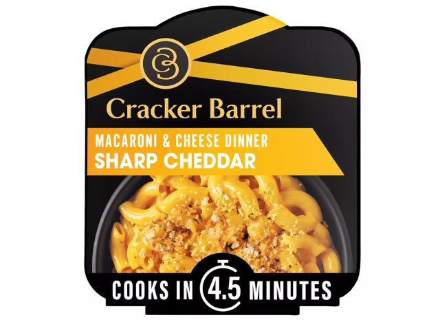 racker Barrel Sharp Cheddar Mac and Cheese Single Bowl Easy Microwaveable Dinner