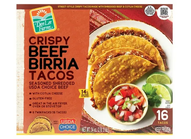 Don Lee Farms Crispy Beef Birria Tacos