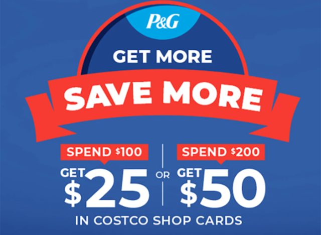Procter & Gamble: Up to $50 in Costco Shop Cards