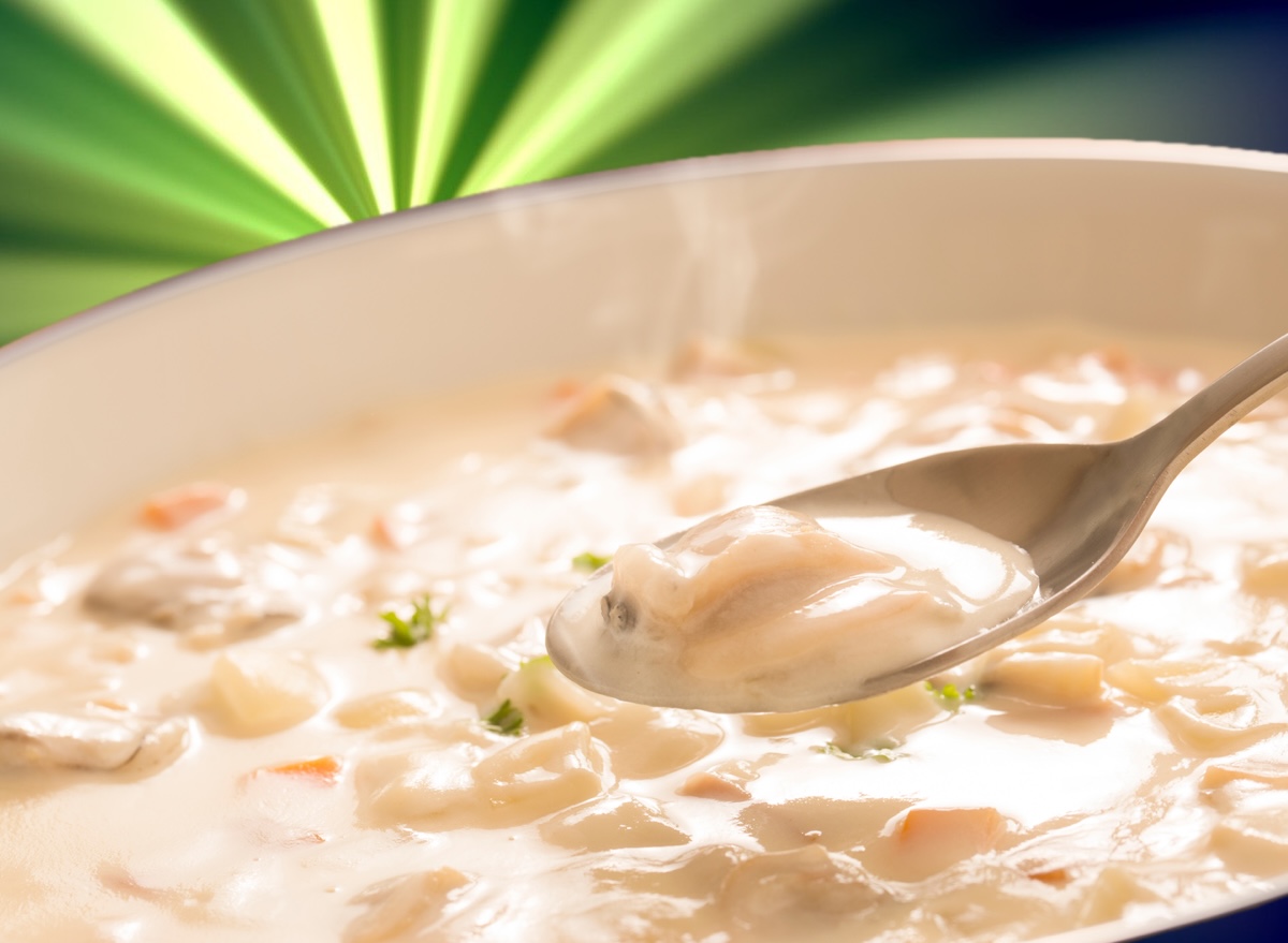 Rays, green, clam chowder