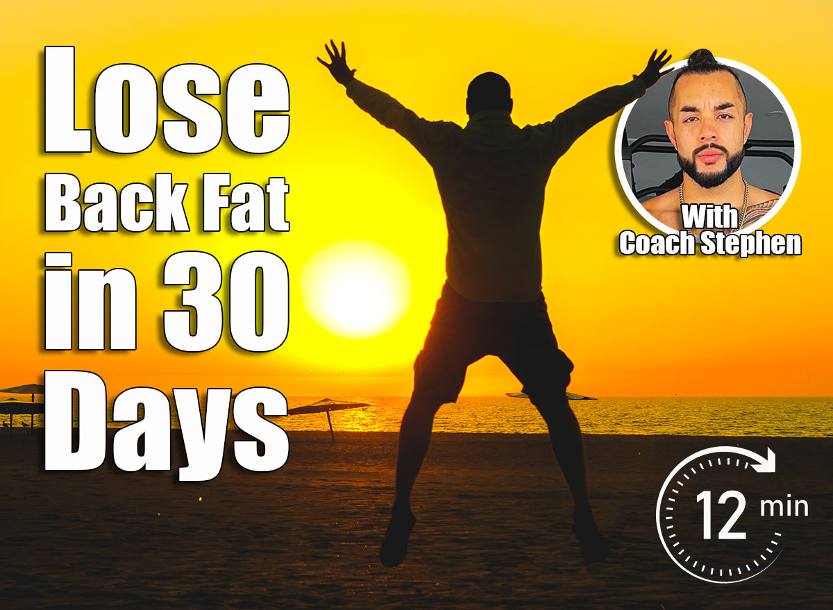 Ukraine, Odessa, surise/sunset, man on the beach. 5 Best Morning Exercises To Lose Back Fat in 30 Days. Cover