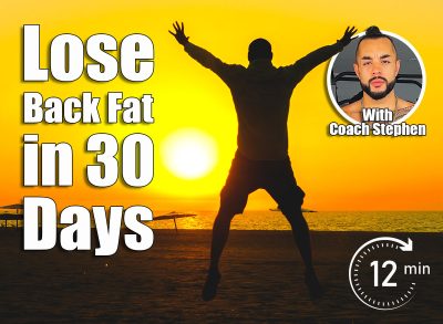 Ukraine, Odessa, surise/sunset, man on the beach. 5 Best Morning Exercises To Lose Back Fat in 30 Days. Cover