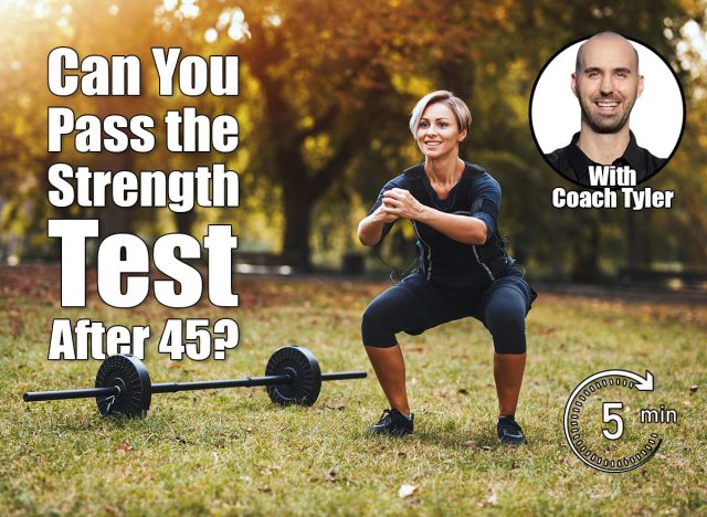 A muscular mature woman is doing squat exercises in the park, dressed in a black suit with an EMS electronic simulator to stimulate her muscles. If You Can Master These 3 Bodyweight Tests, You’re Fitter Than Most People Over 45. Cover