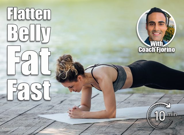 Young woman, doing her exercises by the river, while relaxing. 5 Daily Moves That Flatten Belly Fat Better Than Dieting After 40. Cover