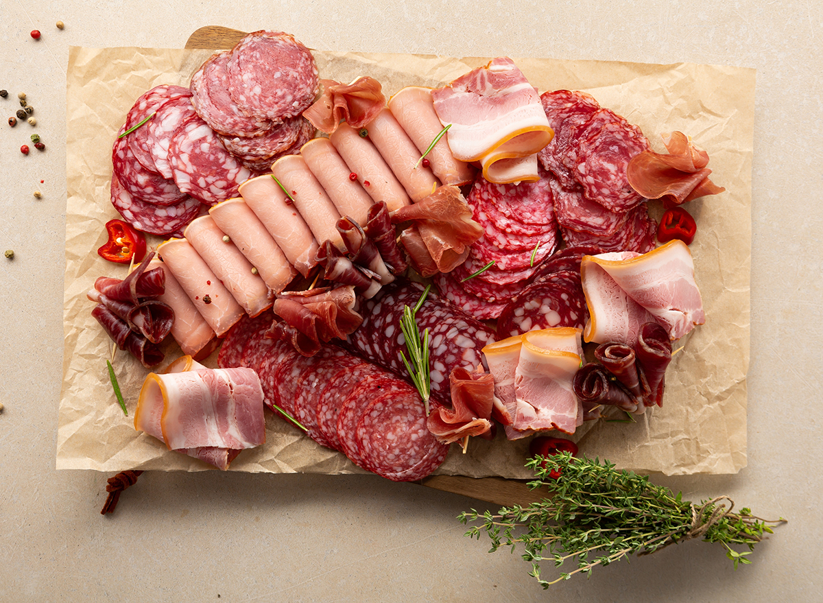 cold antipasto cuts deli meats cold appetizer party meat board