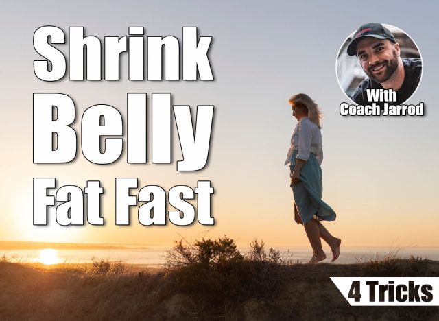 Woman walking barefoot on hilltop at sunset enjoying freedom and nature. 4 Simple Daily Tricks That Shrink Your Waist After 40 Without Intense Workouts. Cover