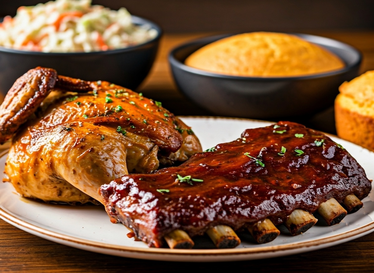 Roasted,Half,Chicken,And,Bbq,Ribs,Combo