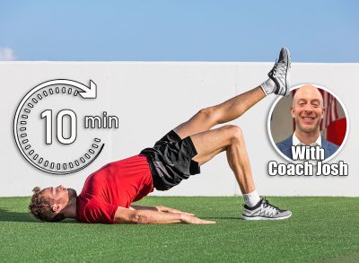 Fitness man doing bodyweight glute single leg floor bridge lift exercises. Fit athlete training glutes muscles with one-legged floor bridge butt raise in summer outdoor gym on grass.4 Home Moves That Melt Belly Fat Faster Than CrossFit After 50. Cover